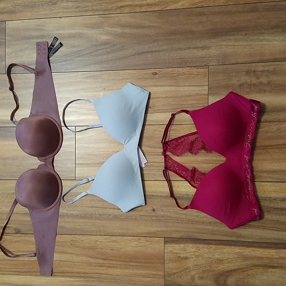 Three size 36B Victoria's Secret Bras
